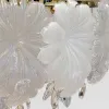 Сучасна підвісна Led люстра до 25м² кришталева з рельєфним скляним декором 113 Вт, золота (005/600GD)