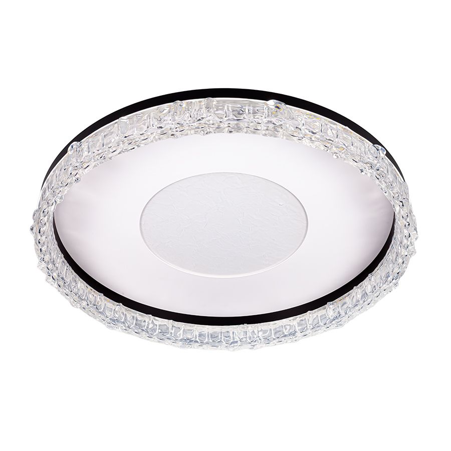 Світлодіодна LED люстра 60W для вітальні та спальні 49 см (7871088 BK)