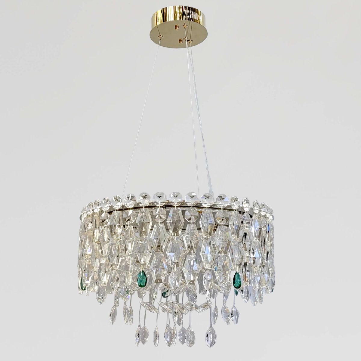 Підвісна кришталева Led люстра (012/500AGD)