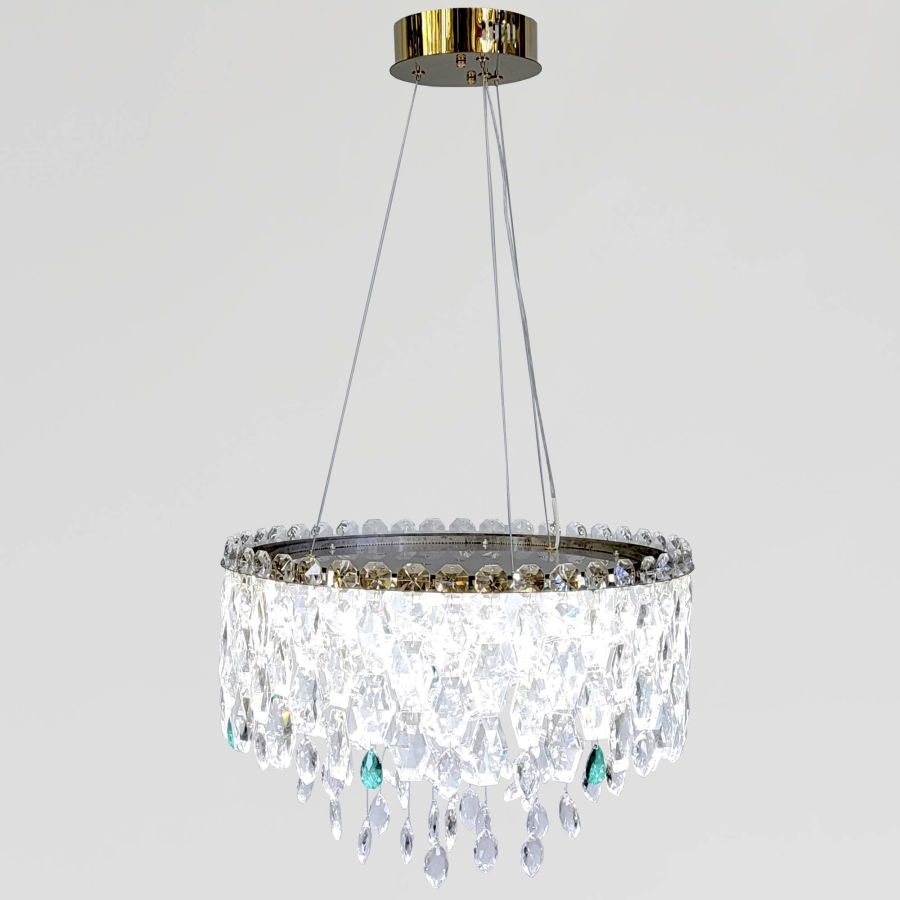 Підвісна кришталева Led люстра (012/500AGD)