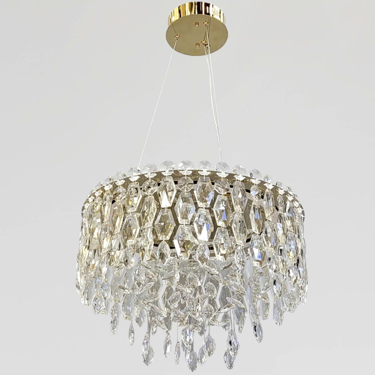 Підвісна Led люстра з кристалом (012/500BGD)