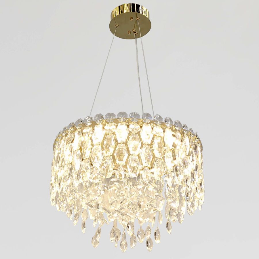 Підвісна Led люстра з кристалом (012/500BGD)
