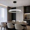 Сучасна LED-люстра-кільце MB240118/60BK (Чорна, 60 см)