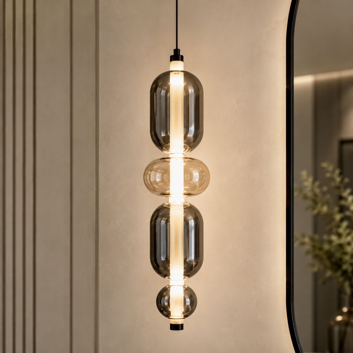 Сучасний підвісний Led світильник (788P68152 BK+AM+SM)