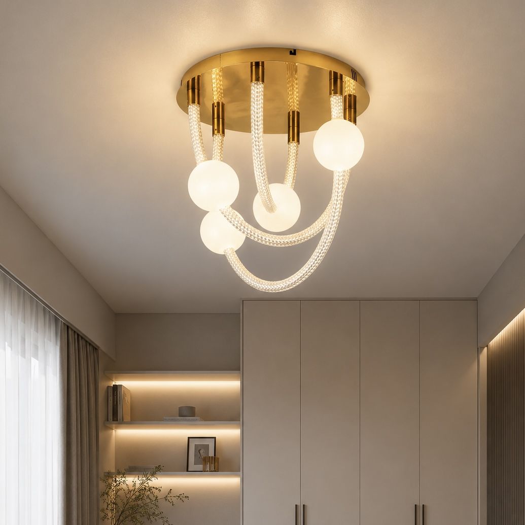 Сучасна Led люстра у золотому корпусі (790L1061 (400))