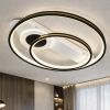 Сучасна кругла Led люстра до 15м² біло чорного коляру (MX2247/2WH+BK)