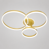 Золота світлодіодна Led люстра 105W з пультом димером та підсвіткою до 20м²  Golden Infinity RGB(8174/345G LED 3color)