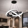 Підвісна Led люстра до 25м² чорна спіраль (B8BK)