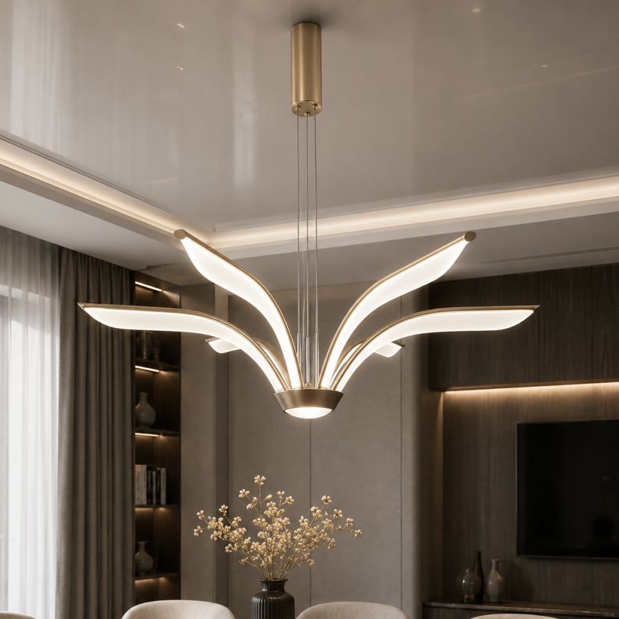 Підвісна Led люстра для обідньої зони (2309-6L)