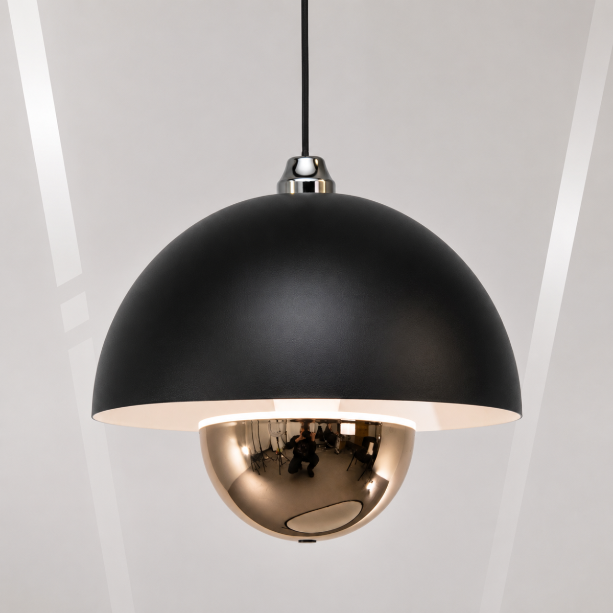 Сучасний LED-підвіс Чорний/Золото 7 Вт (QY-H1206 B+SG)