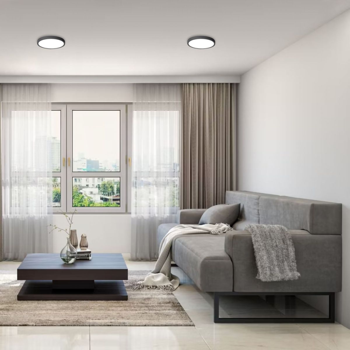 Круглий накладний LED-світильник 24W 5000K Чорного кольору (VL-DLRS-245B) VIDEX