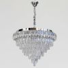 Кришталева каскадна люстра LED 100W + 8xE14 з пультом та димером Crystal Symphony Smart