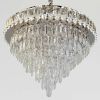 Кришталева каскадна люстра LED 100W + 8xE14 з пультом та димером Crystal Symphony Smart