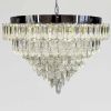 Кришталева каскадна люстра 80см LED 100W + 12xE14 з пультом Crystal Symphony Smart
