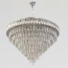 Кришталева каскадна люстра 80см LED 100W + 12xE14 з пультом Crystal Symphony Smart