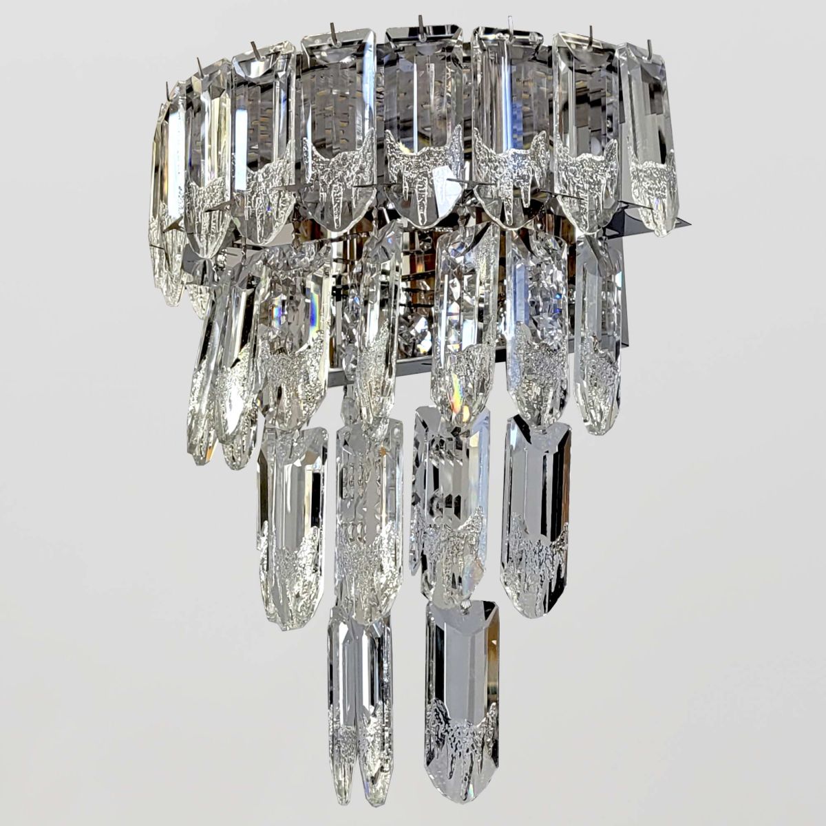 Кришталеве світлодіодне бра 22 Wt срібне  "Cascade Chrome" (1191/B WALL CH)