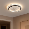 Світлодіодна Led люстра з пультом до 15м² (7875088B BK+WH)