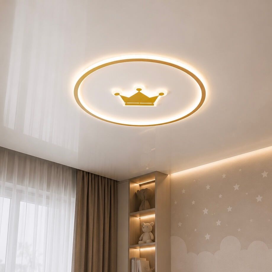 Дитяча LED люстра у біло-золотому кольорі (7871042)