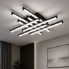 Світлодіодна Led люстра до 20м² чорного кольору 100 Wt без пульта Мегаполіс Black