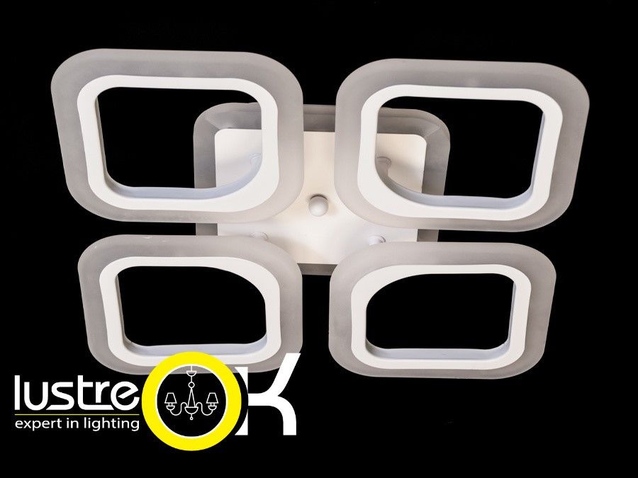 Світлодіодня LED люстра з диммером до 10 м² 55 Вт AS8060/4WH