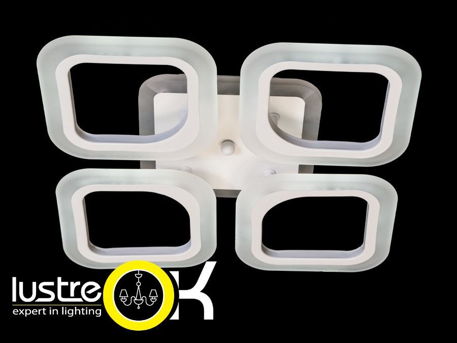 Світлодіодня LED люстра з диммером до 10 м² 55 Вт AS8060/4WH