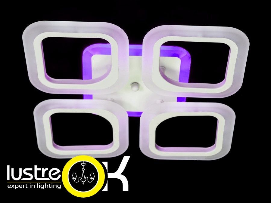Світлодіодня LED люстра з диммером до 10 м² 55 Вт AS8060/4WH
