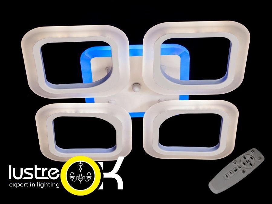 Світлодіодня LED люстра з диммером до 10 м² 55 Вт AS8060/4WH
