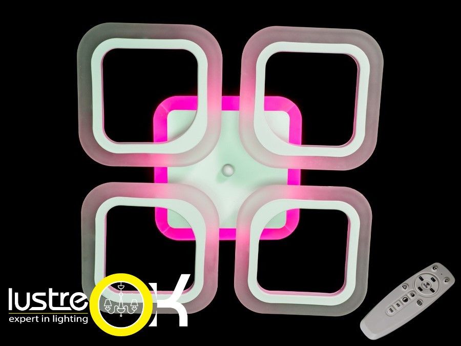 Світлодіодня LED люстра з диммером до 10 м² 55 Вт AS8060/4WH