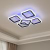 LED-люстра до 18м² світлодіодна 90 Вт з пультом керування (1136/4+1 BK)