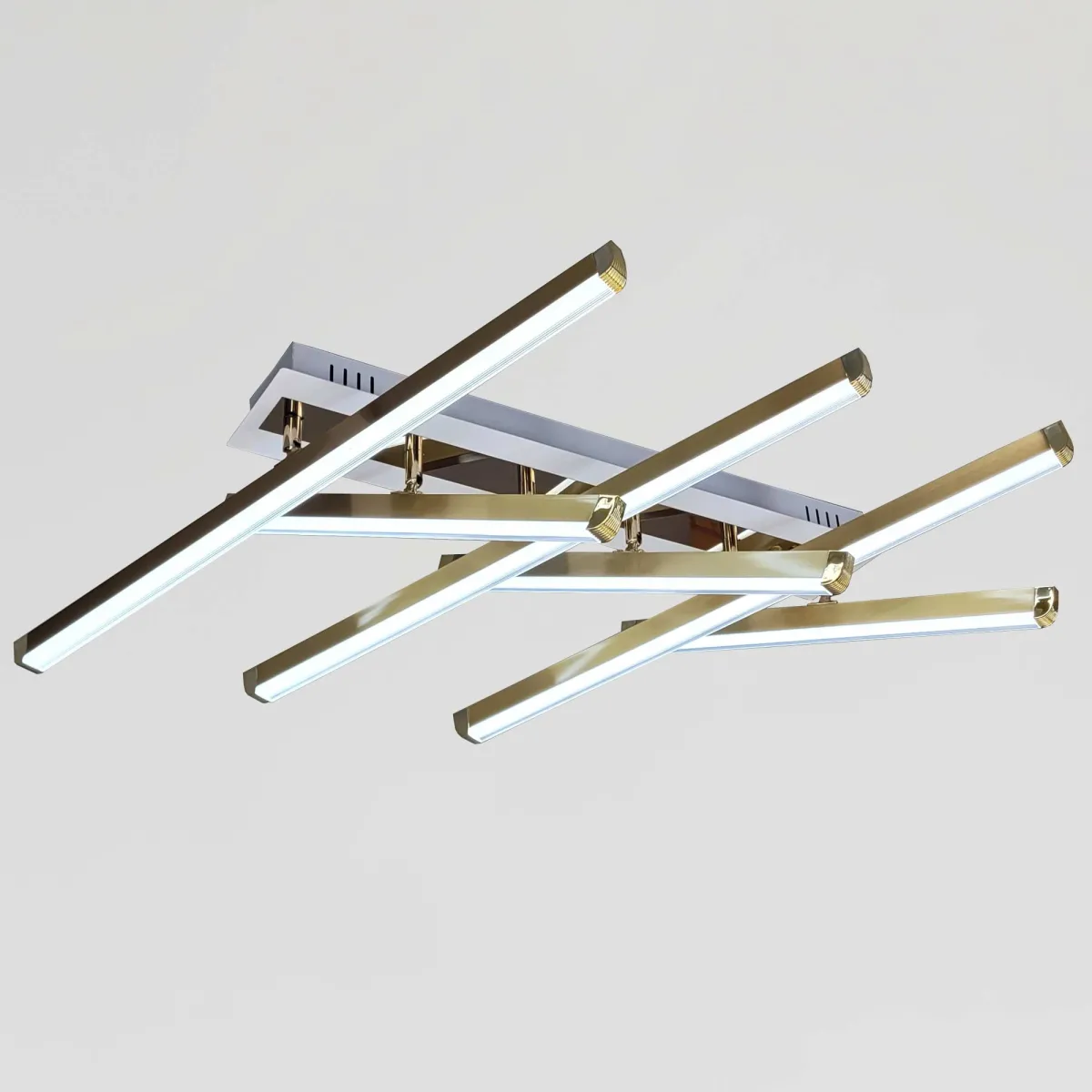 Сучасна Led люстра 77W, білий + золото W170/6GD
