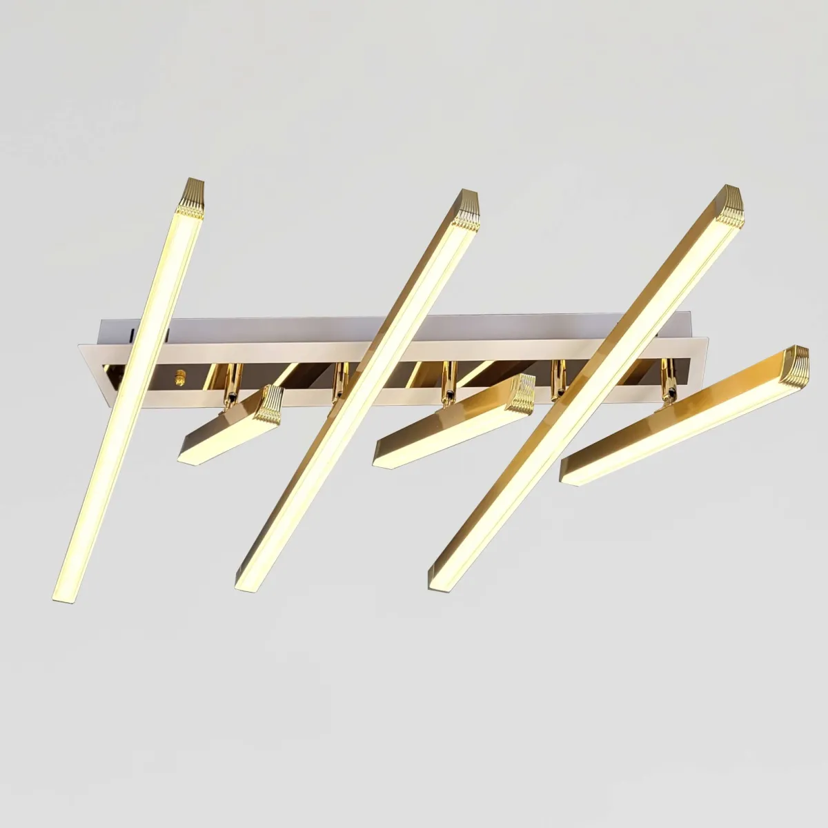 Сучасна Led люстра 77W, білий + золото W170/6GD