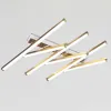 Сучасна Led люстра 77W, білий + золото W170/6GD