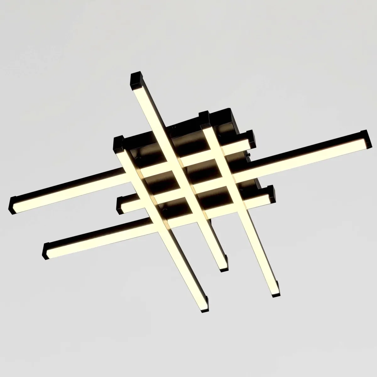 Сучасна Led  чорного кольору з пультом 120 Wt (IS 1039-6B BK)