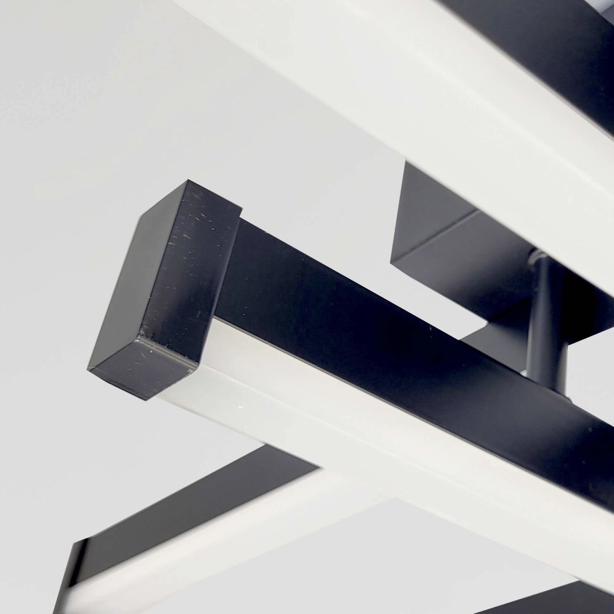 Світлодіодна Led люстра до 20м² чорного кольору 100 Wt без пульта Мегаполіс Black