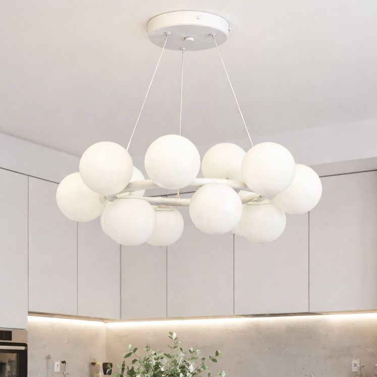 Підвісна люстра на 25 плафонів G9 (Cloud Sphere White" D123/25WH)