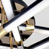 Дизайнерська стельова LED люстра до 20м² у сучасному стилі 100W (W179/6 BK+GD)