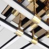 Сучасна стельова LED люстра до 20м² у стилі авангард 100W  (W180/6BK+GD)