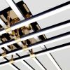 Потужна дизайнерська LED люстра до 35м² чорна з золотим  108*108 см 191W (W182/8-1000 BK+GD)