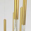 Світлодіодна каскадна Led люстра водоспад Golden Dew на 10 підвісів в золотому кольорі