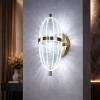 Дизайнерське LED бра золотого кольору Oval Golden Glow (B1759)