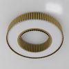 Сучасна Led люстра до 25м² у золотому корпусі 120 Wt Corruga  (9017-500 GD)