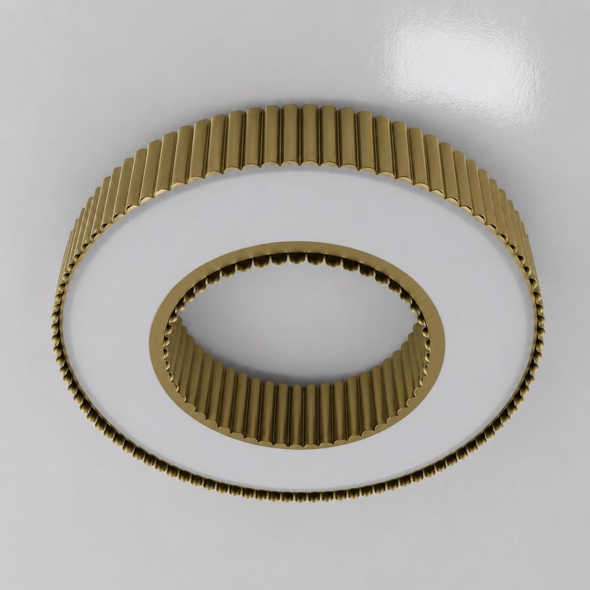 Сучасна Led люстра до 25м² у золотому корпусі 120 Wt Corruga  (9017-500 GD)