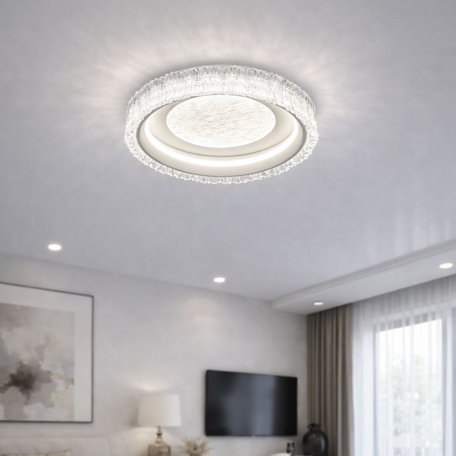 Світлодіодна Led люстра до 20м² круглої форми 43 см 158 Wt Crystal Halo