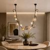 Чорна дизайнерська LED люстра 118 см на 17 плафонів (788P68126A-17)