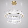 Кришталева LED-люстра 105W Золото з пультом дистанційного керування (575/600+420G)