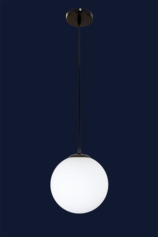 Підвісний світильник 756glass200F-1 BK+WH