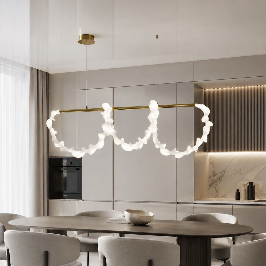 Підвісна LED люстра довжина 150 см колір Бронза Sinfonia di Luce (7813177 (1500) AB)