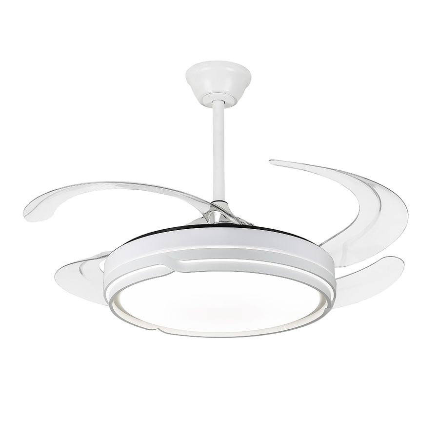 Світлодіодна LED люстра з вентилятором 80W (40W+40W), пультом керування (7943070/48 WH)