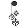 Каскадний підвісний світильник у стилі лофт 3хE27 Geometric Trio Black (756PR161F-3 BK)