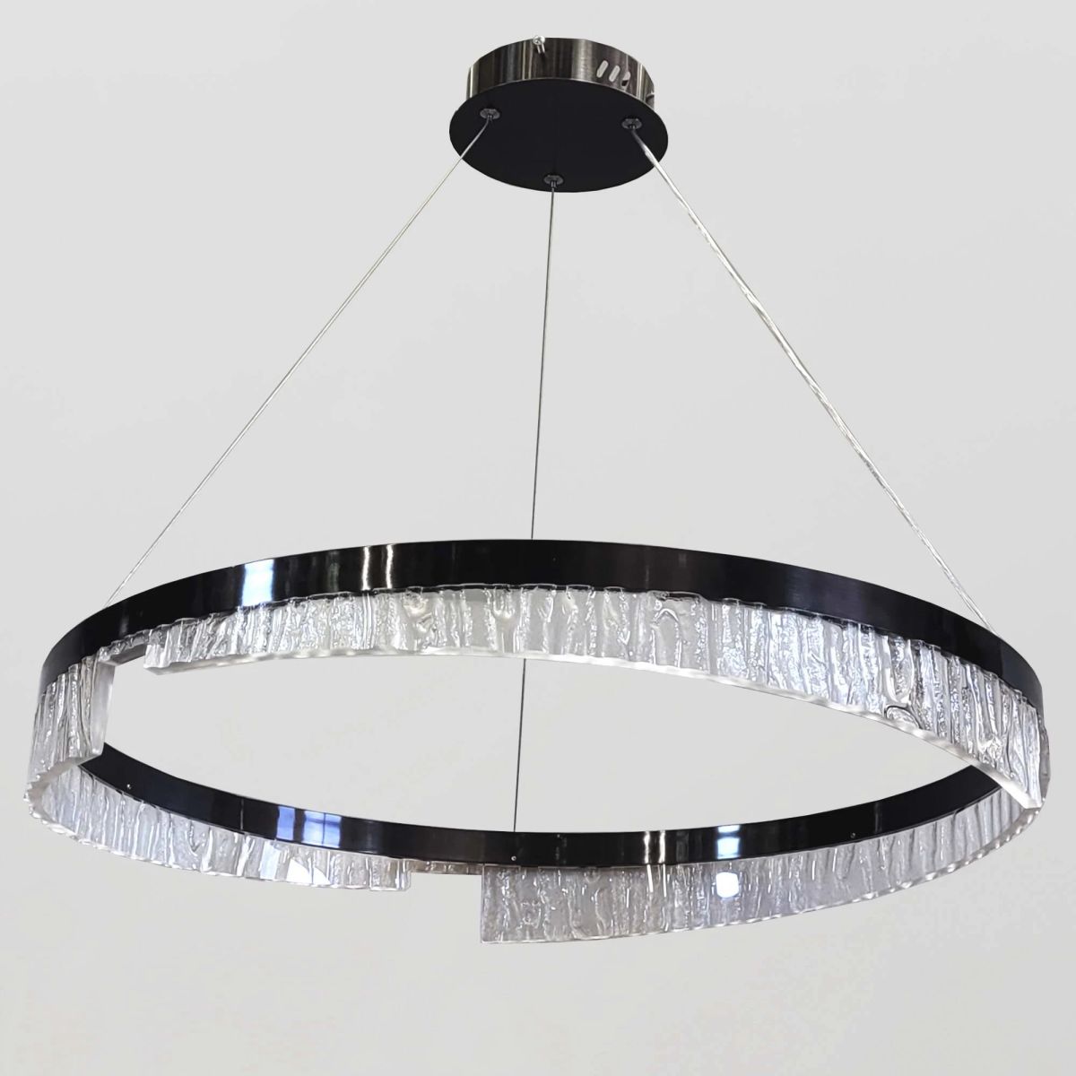 Чорна підвісна Led люстра 50W із акриловим розсіювачем Modern Minimalist Black (2001/60BK)